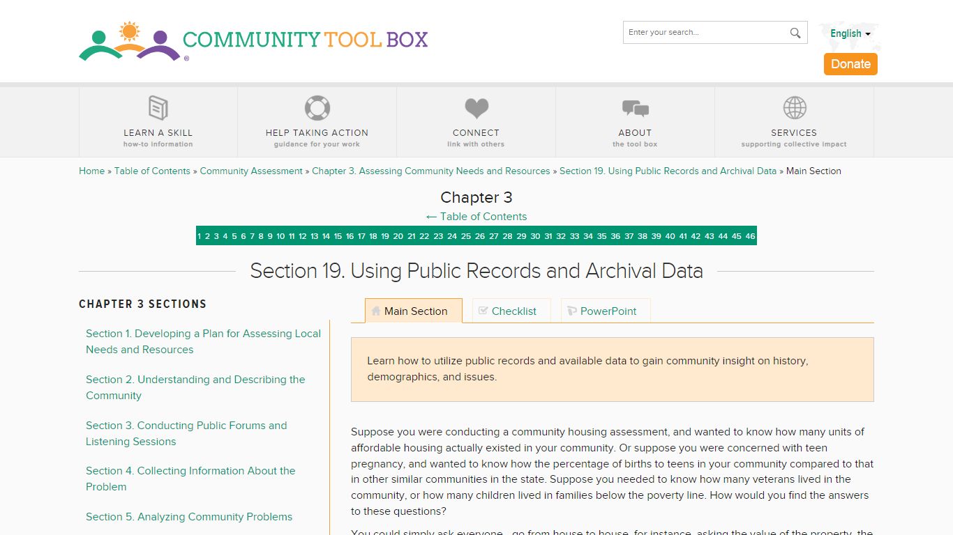 Section 19. Using Public Records and Archival Data - Community Tool Box